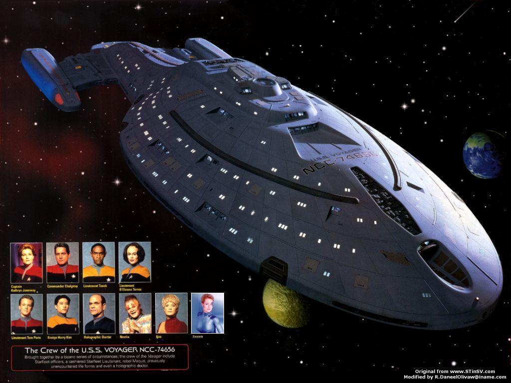 Voyager Crew Star Trek Wallpaper