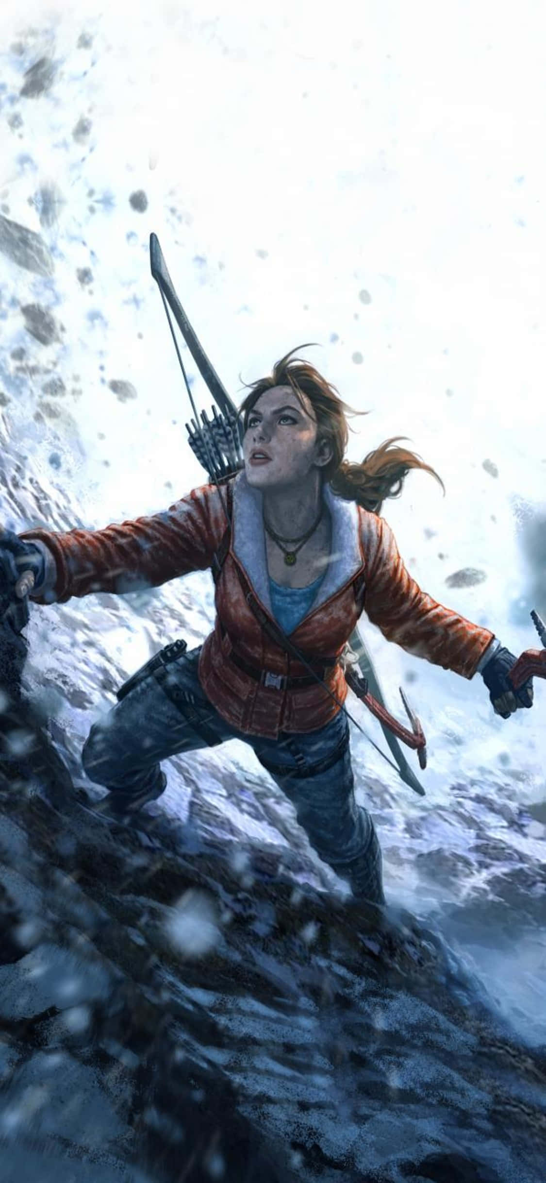 iPhone X Rise Of The Tomb Raider Background Wallpaper