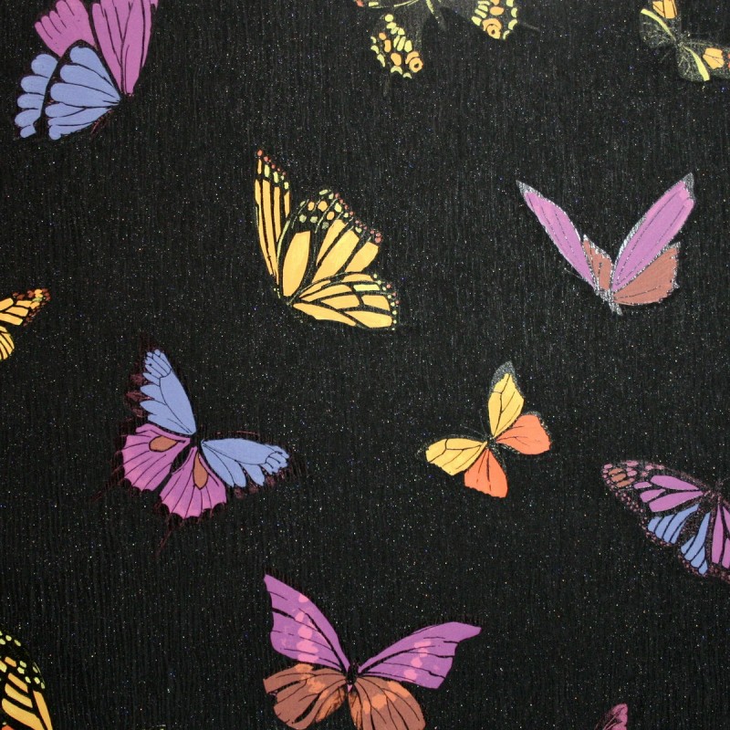 Home Flutterby Black Glitter Wallpaper By Graham Brown