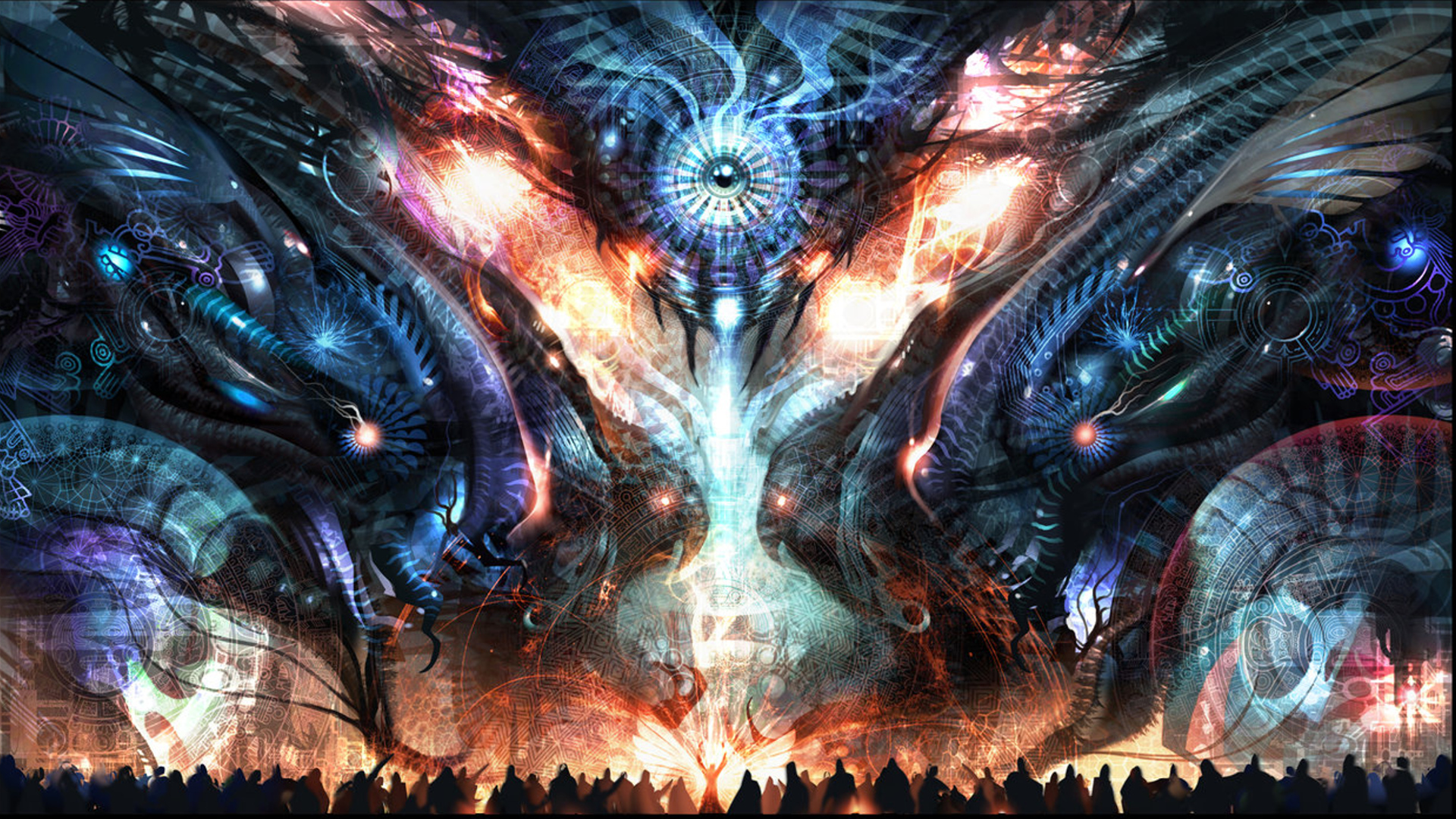 Fantasy Mage Multicolor Artwork Wallpaper