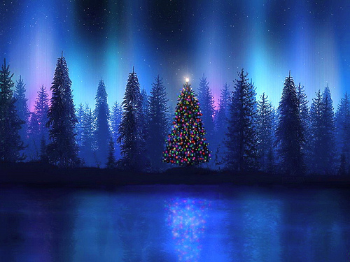 Christmas Night Desktop Wallpaper Photo
