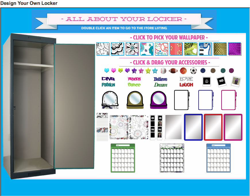  Your Locker You can design your own locker online Lets make
