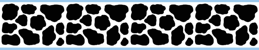 Cow Wallpaper Border Blue Wall Decals For Baby Boy Nursery Or Kids