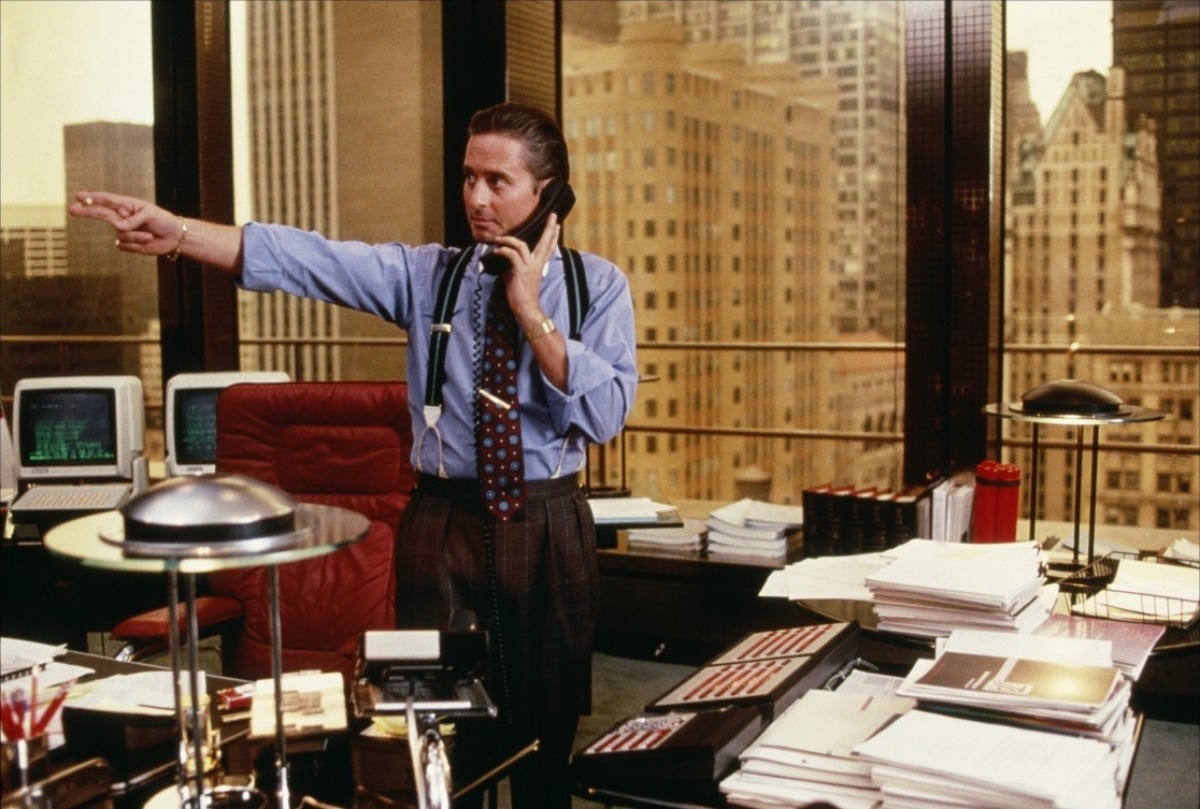Gordon Gekko In His Wall Street Office Movie Photo Shared By Ric