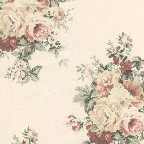 31cm Wallpaper Sample Soft Vintage Cabbage Rose