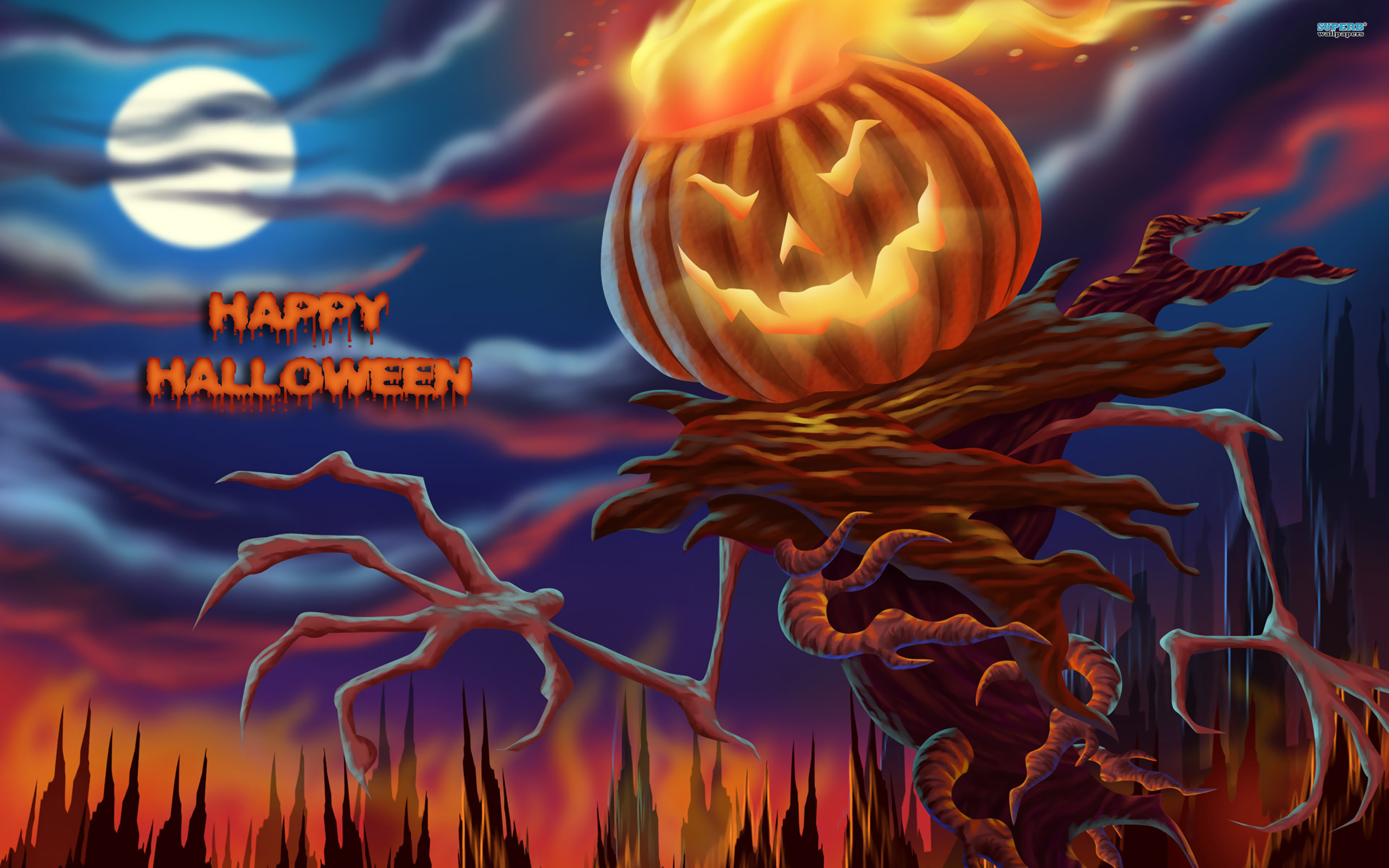 Scary Happy Halloween Wallpaper HD Entertainmentmesh