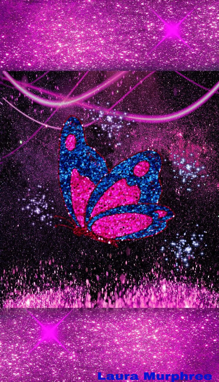 Glitter Butterfly Wallpaper