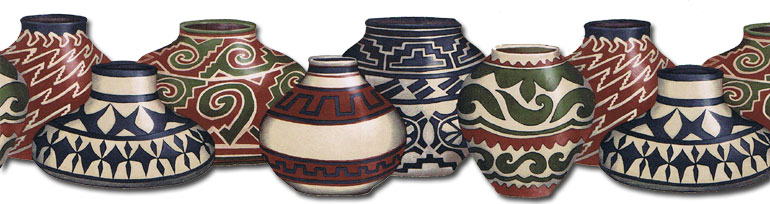 Southwest Indian Pot Pottery Wallpaper Border El49018db