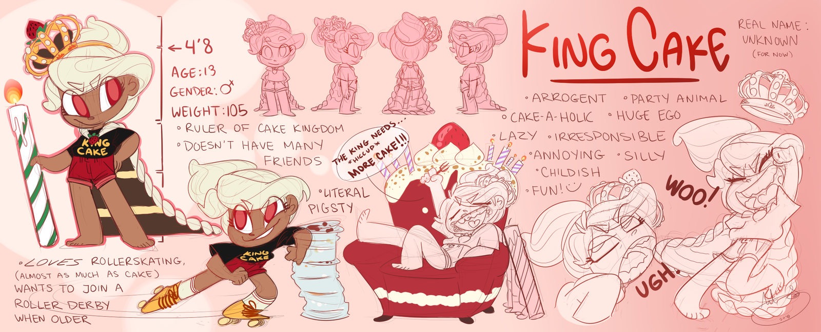 Character Sheet King Cake by NuttyXD on