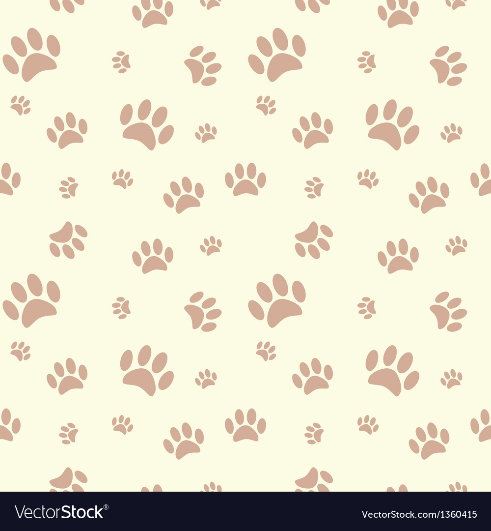 Background With Dog Paw Print And Bone Royalty Vector