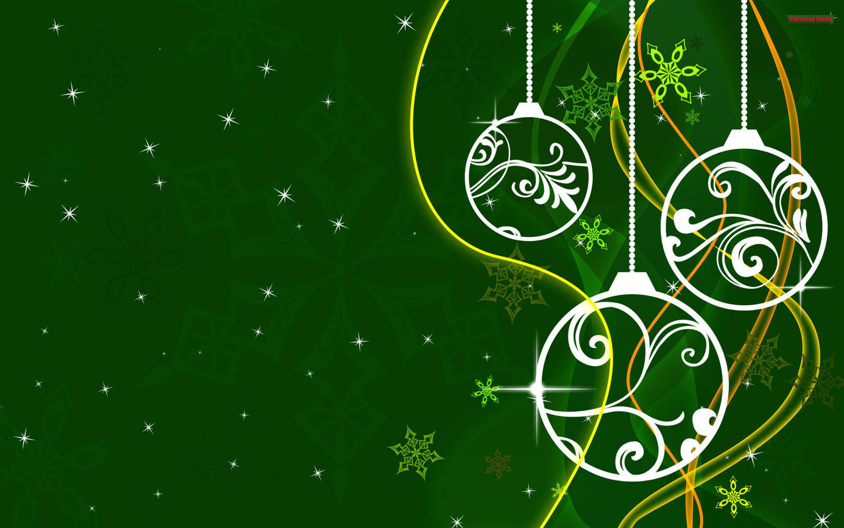 Christmas Theme Twinkling Stars Wallpaper HD