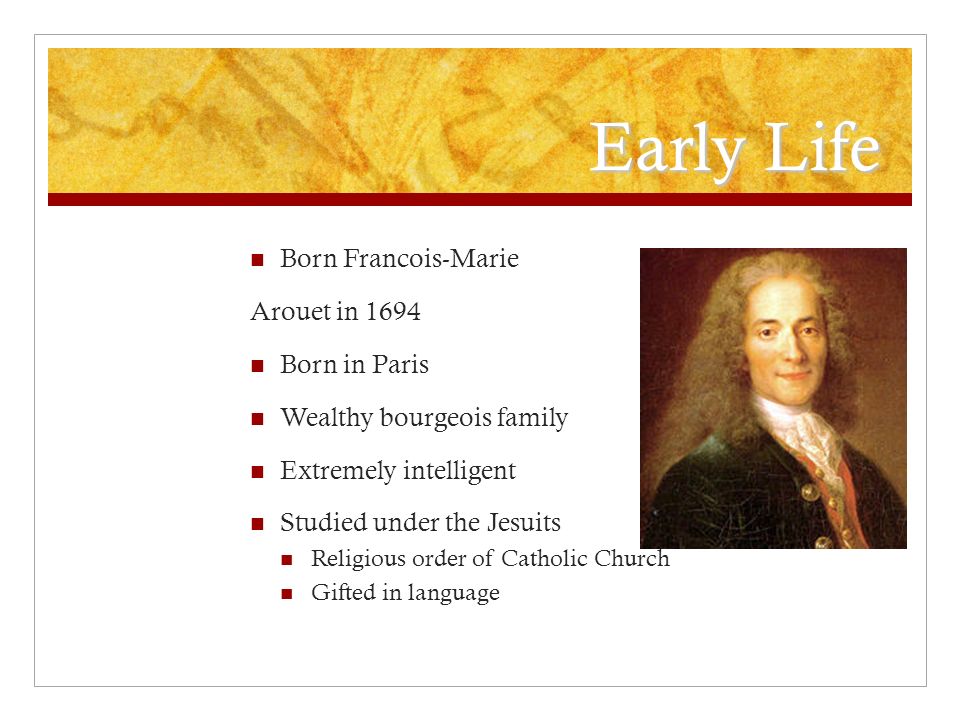 Candide Background On Voltaire Parody Satire Early Life Born
