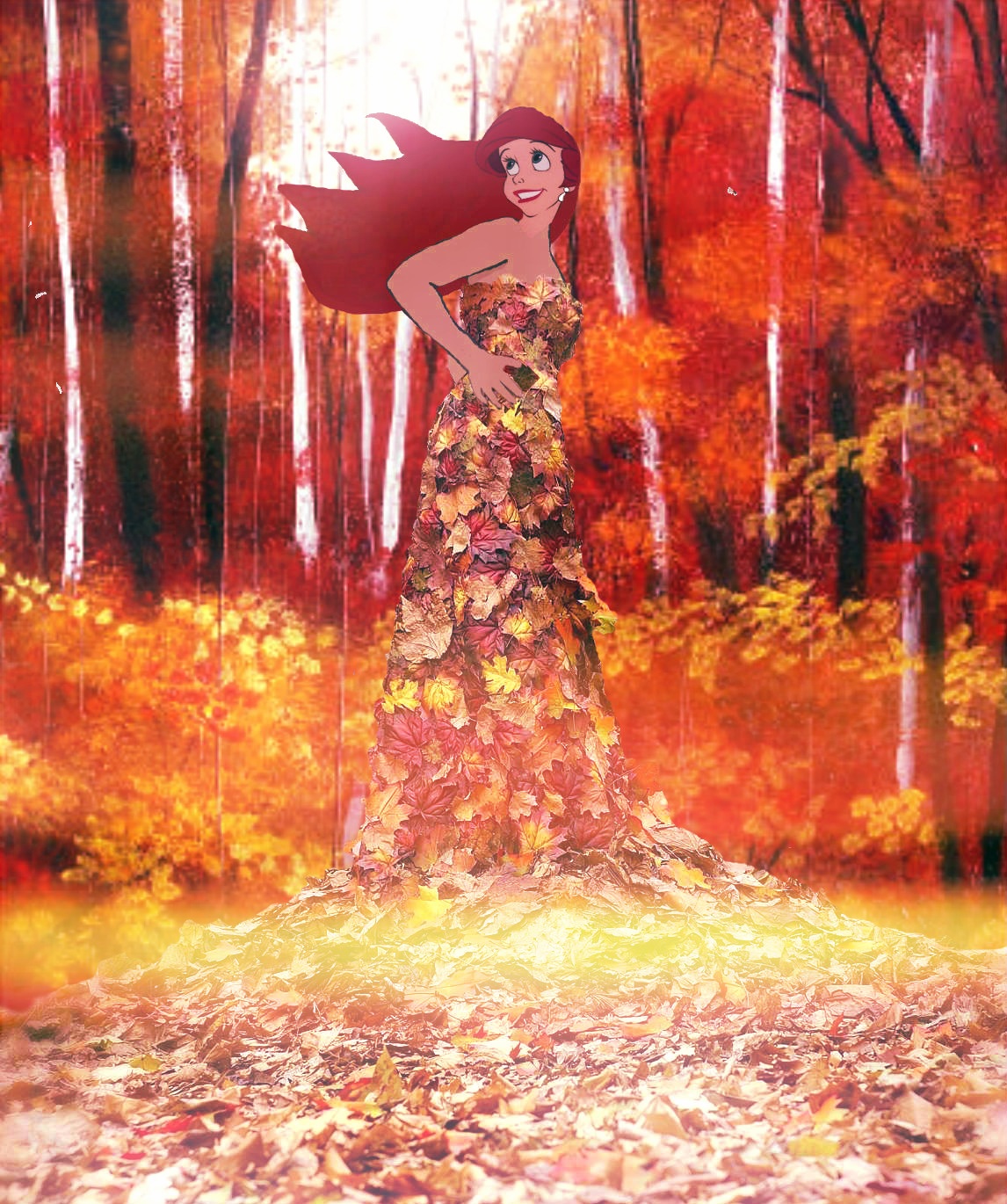 Ariel In Autumn Disney Princess Photo