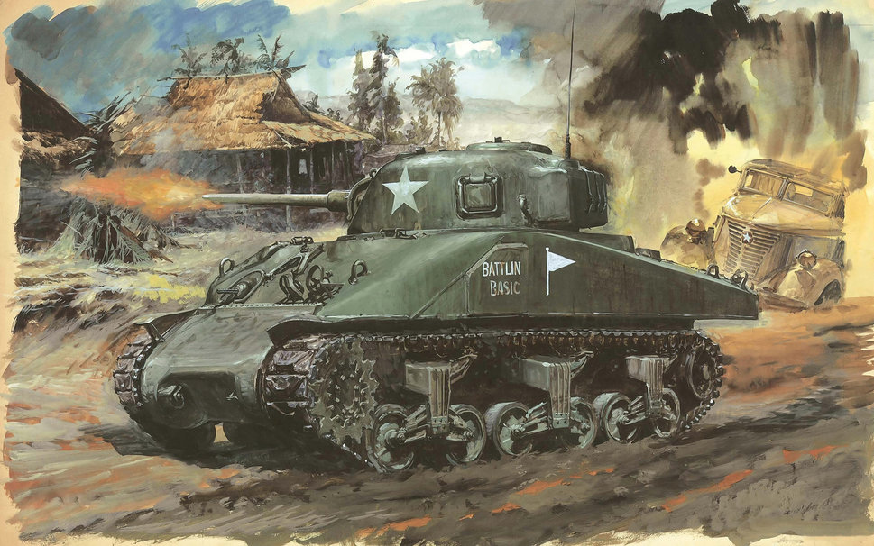 Sherman M4a1 Basic American Middle Widely Used In Army Wallpaper