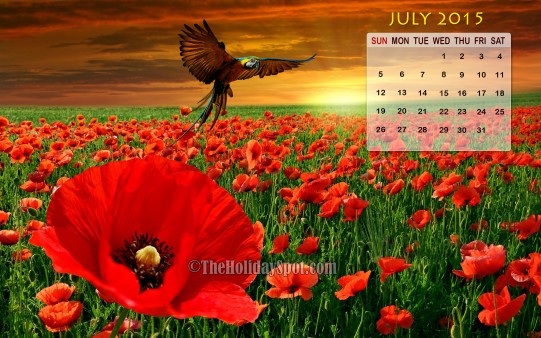 Month Wise Calender Wallpaper July Calendar