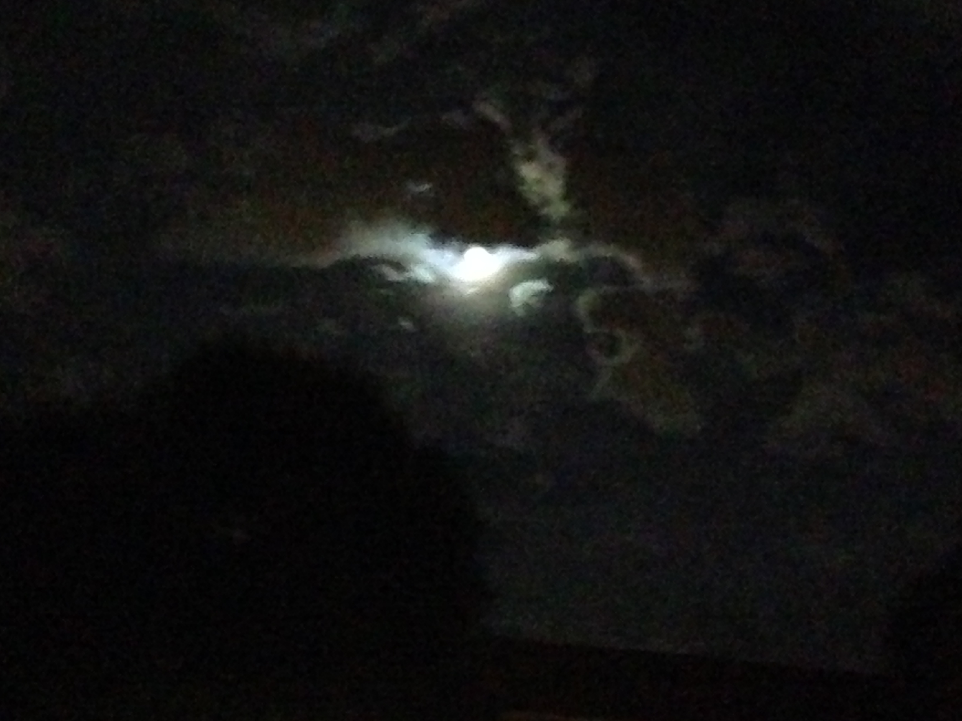 Moon Emerging From Clouds Paganism Photo