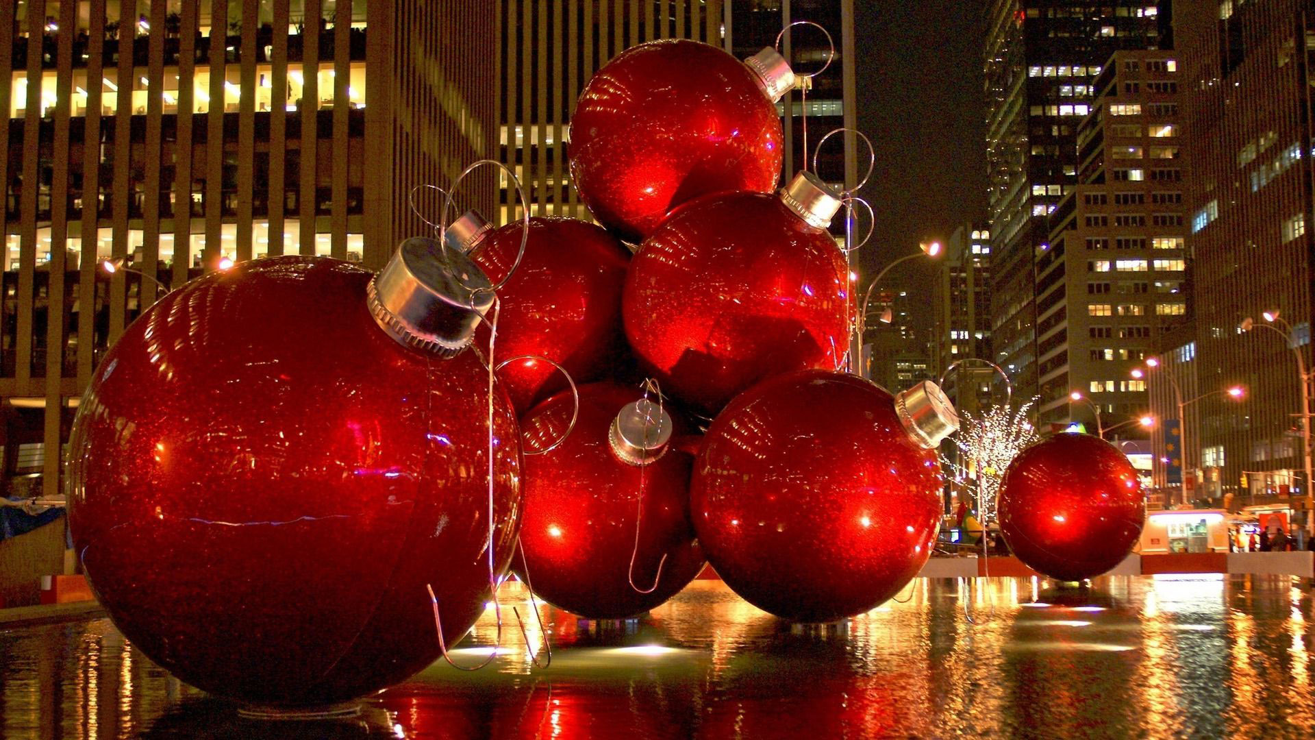 new york city new york usa christmas ornament globe holiday holidays