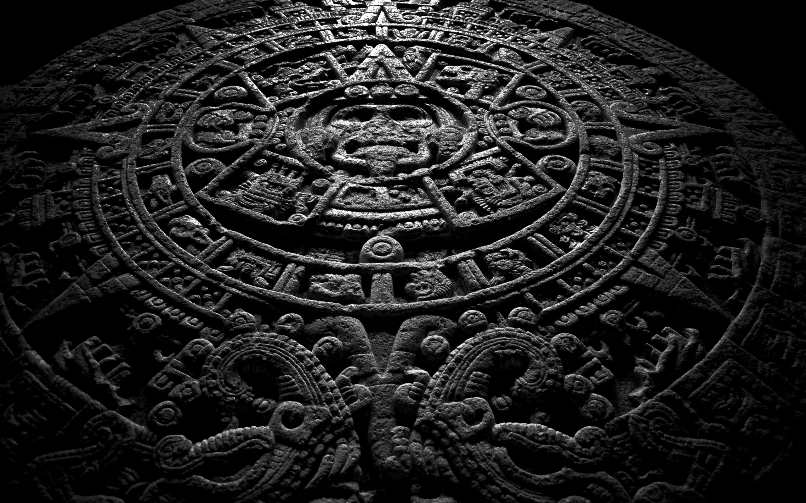 Aztec Calendar Wallpaper Stock Photos