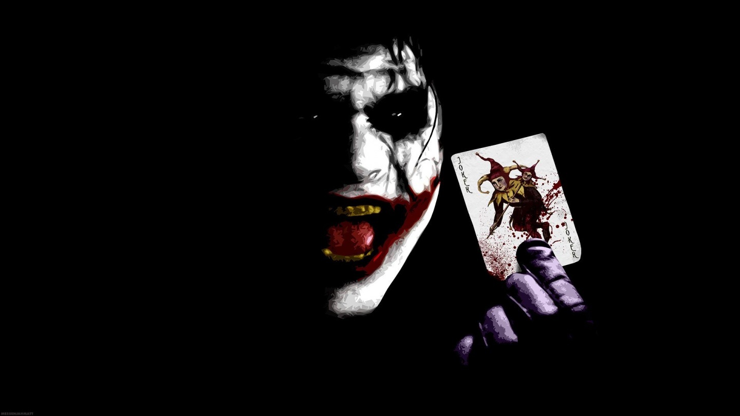 The Scary Joker Dark Face With Love Card Background Cool