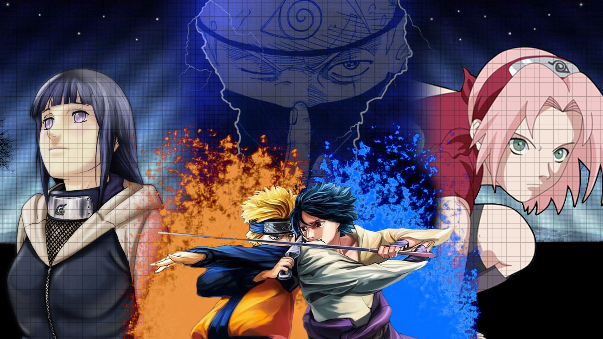 Hinata Naruto Sasuke Sakura Kakashi Wallpaper