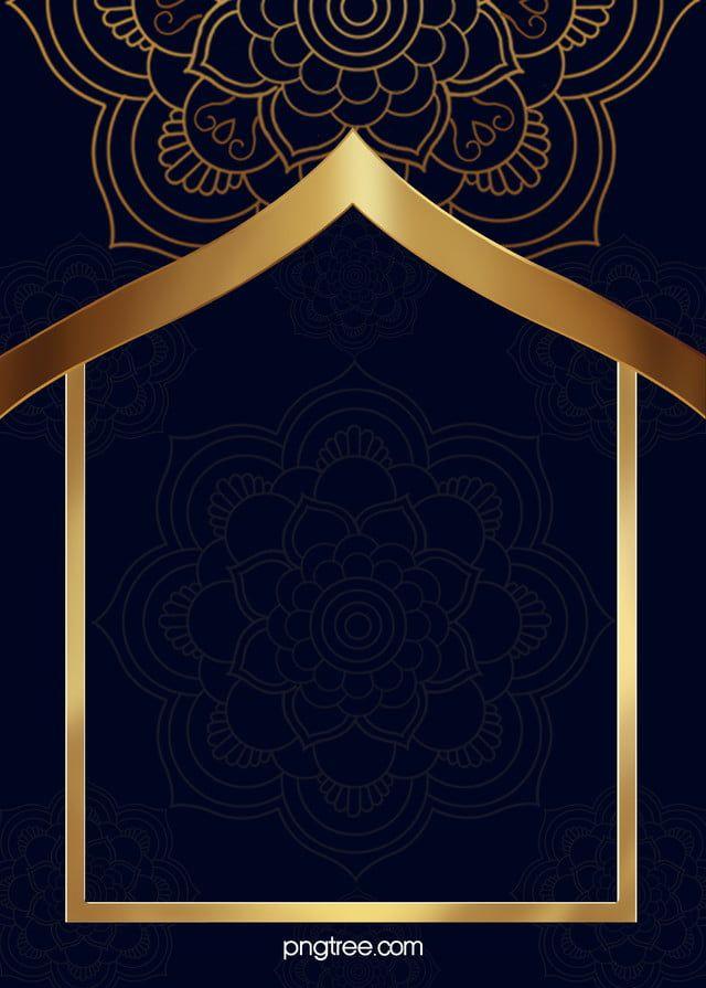 Golden Islamic Ramadan Border Background Islamic art pattern