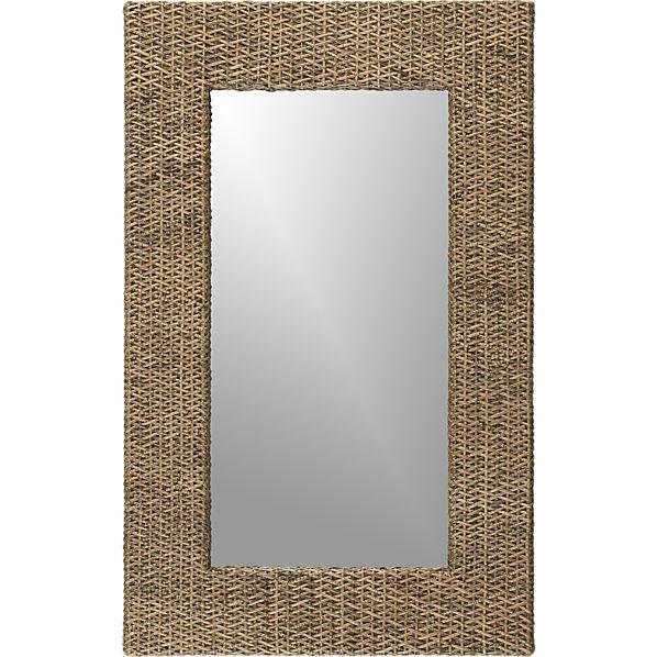 Woven Rattan Wall Mirror Crate And Barrel