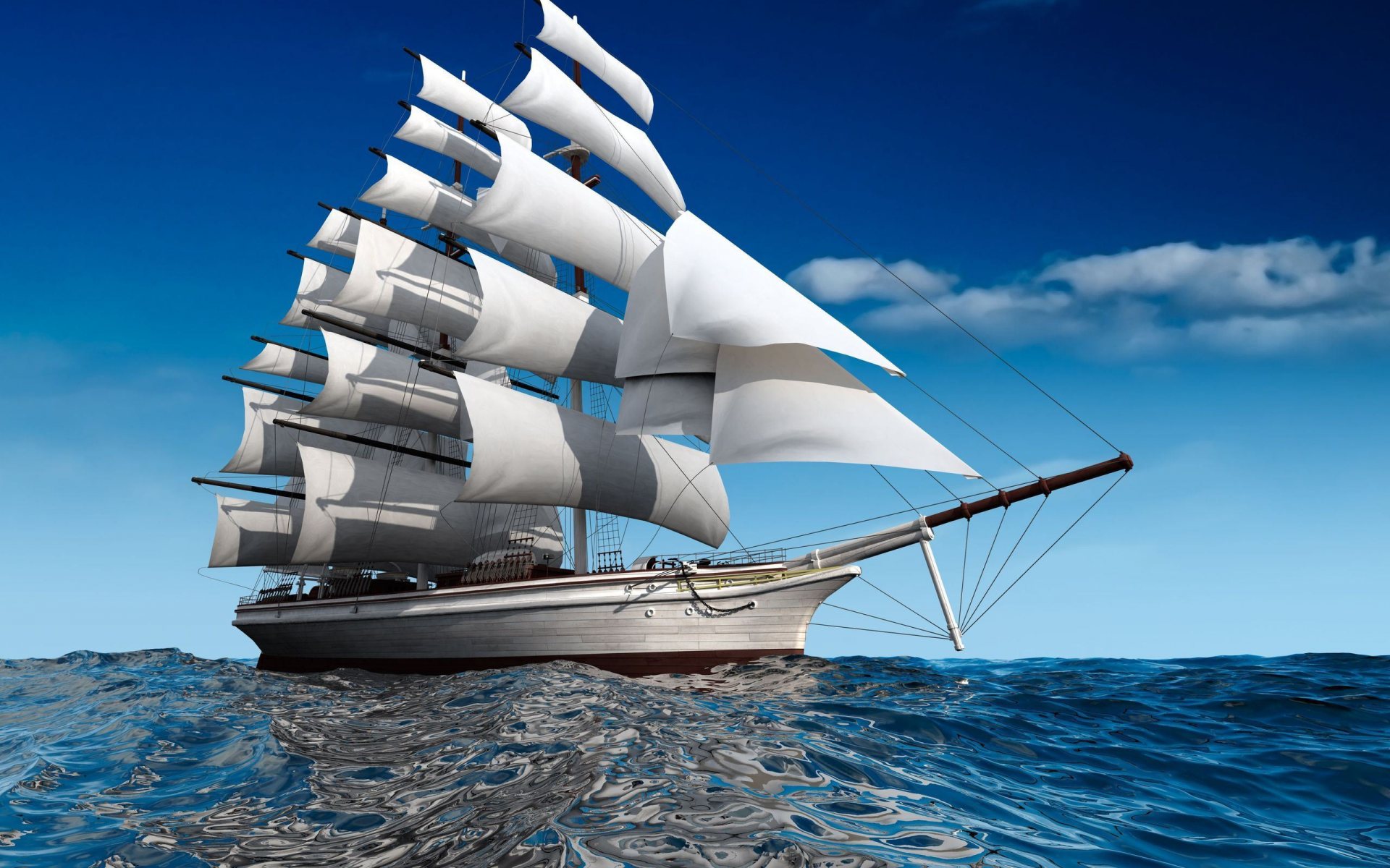 Big Sailing Ship Full HD Desktop Wallpapers 1080p
