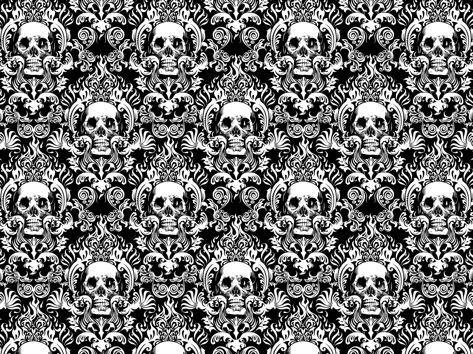 Jimiyo inspired by damask style wallpaper made one will Black 1600x1200
