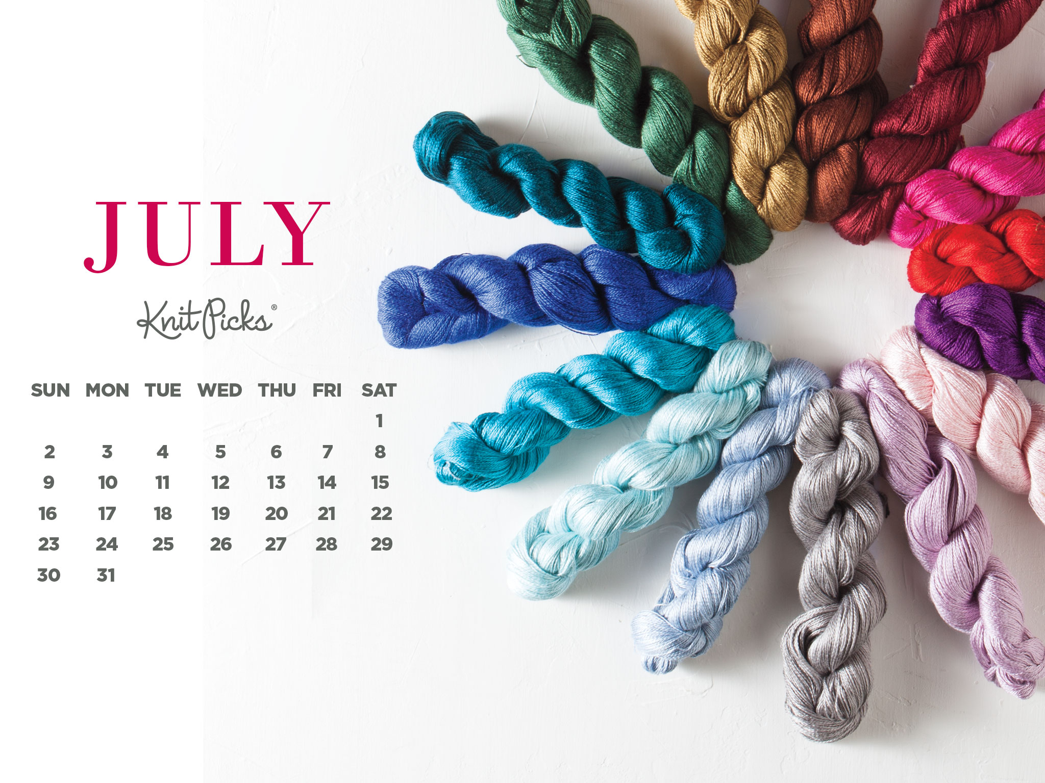 Free Downloadable July Calendar   KnitPicks Staff Knitting Blog 2048x1536