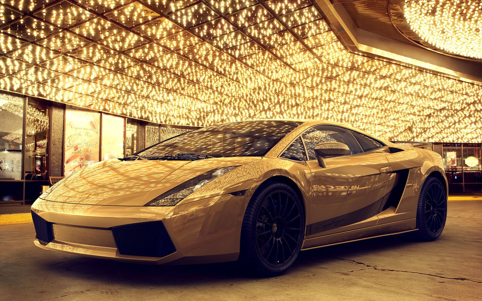 Lamborghini Veneno Gold HD Wallpaper Background
