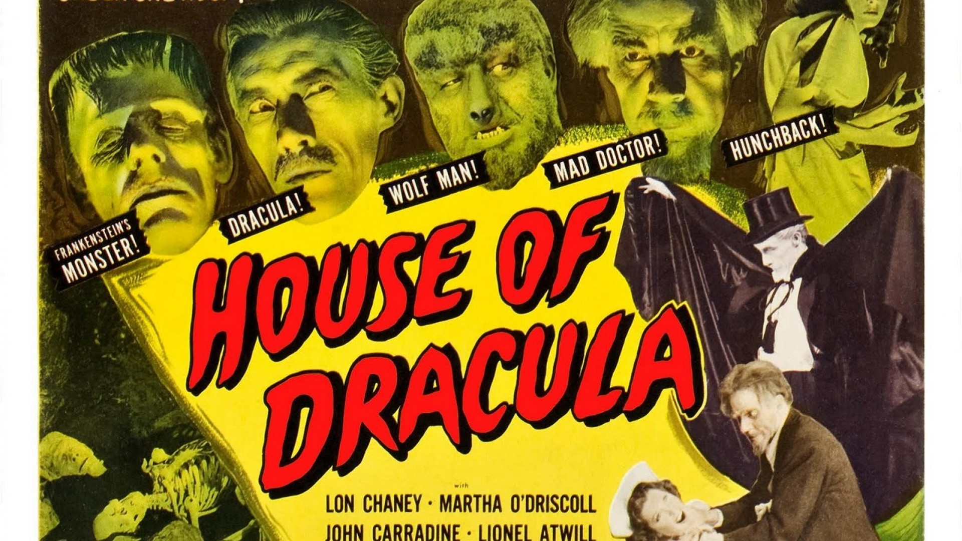 House Of Dracula Retro Classic Movie Propaganda Poster Vintage