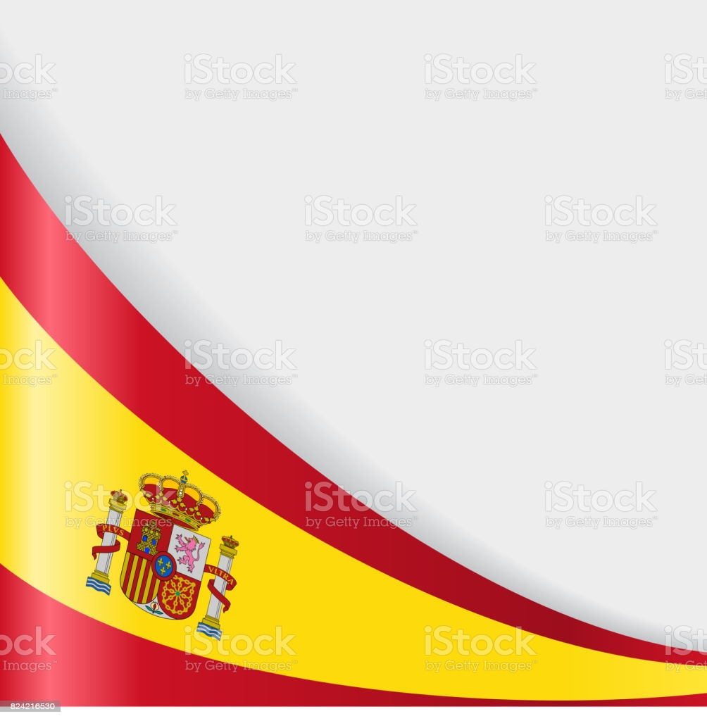 Spanish Flag Background Vector Illustration Stock