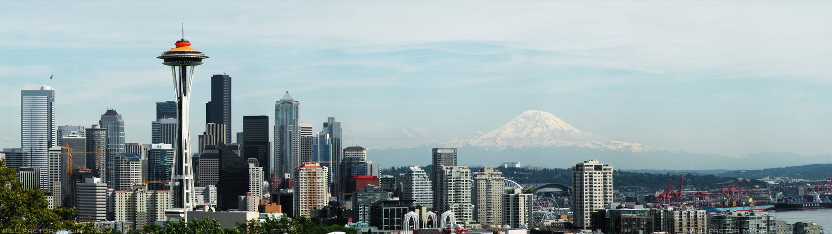 Dual Monitor 3840x1080 Seattle Wallpaper by WillFactorMedia on 1685x474