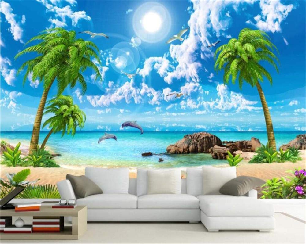 Amazon 3d Wallpaper Mural HD Sea Coconut Beach Landscape