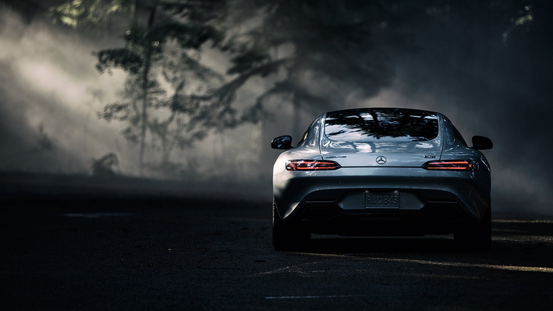 Mercedes Benz Amg Gt S Rear Full HD 1080p Background