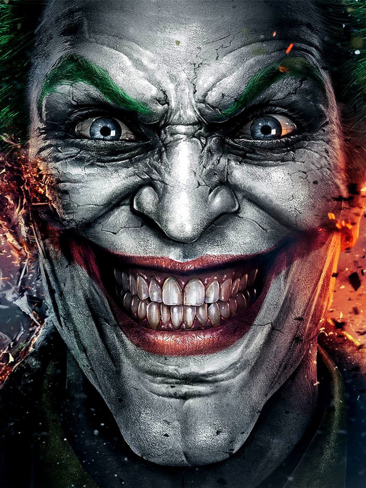 Free download The Joker Batman Smile Android Wallpaper download