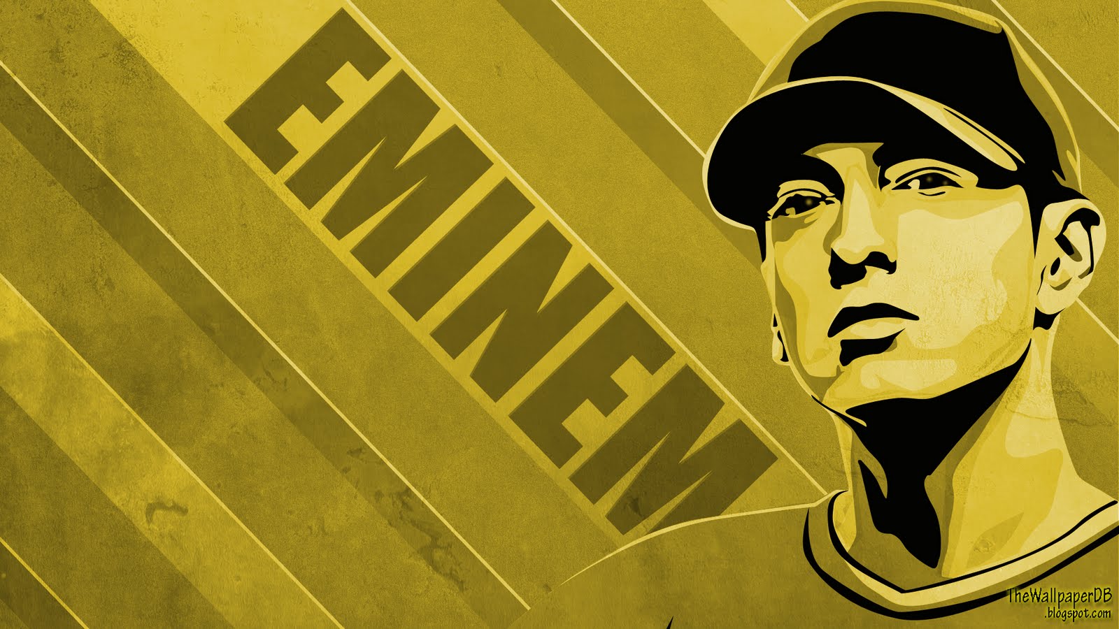 Theme Wallpaper Eminem Drawn Yellow HD