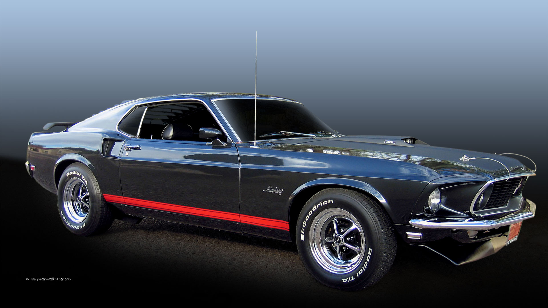 Ford Mustang Sportsroof 1969   Right Side View Wallpaper 1920 09