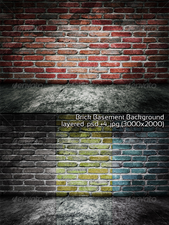 Brick Basement Background 3d Background