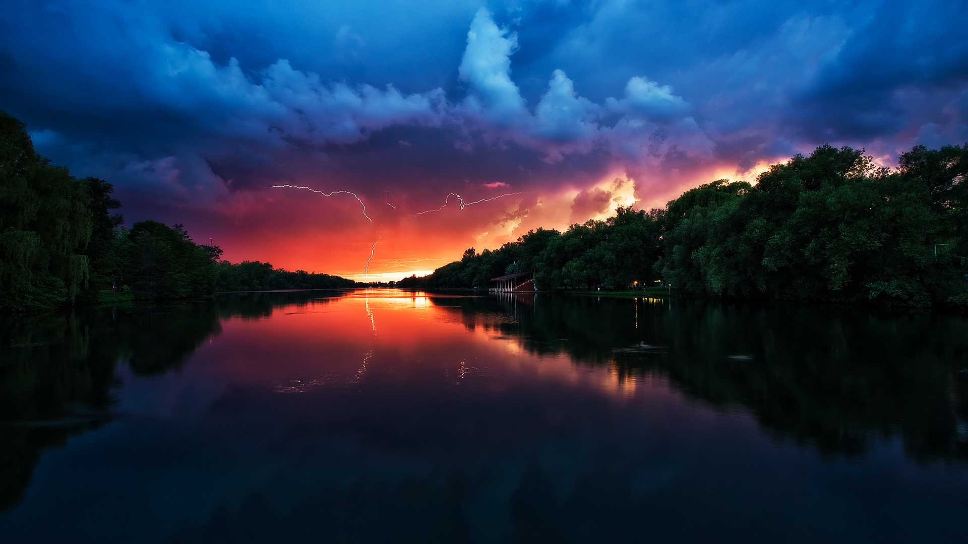 Stormy Weather Sunset Wallpaper World Collection