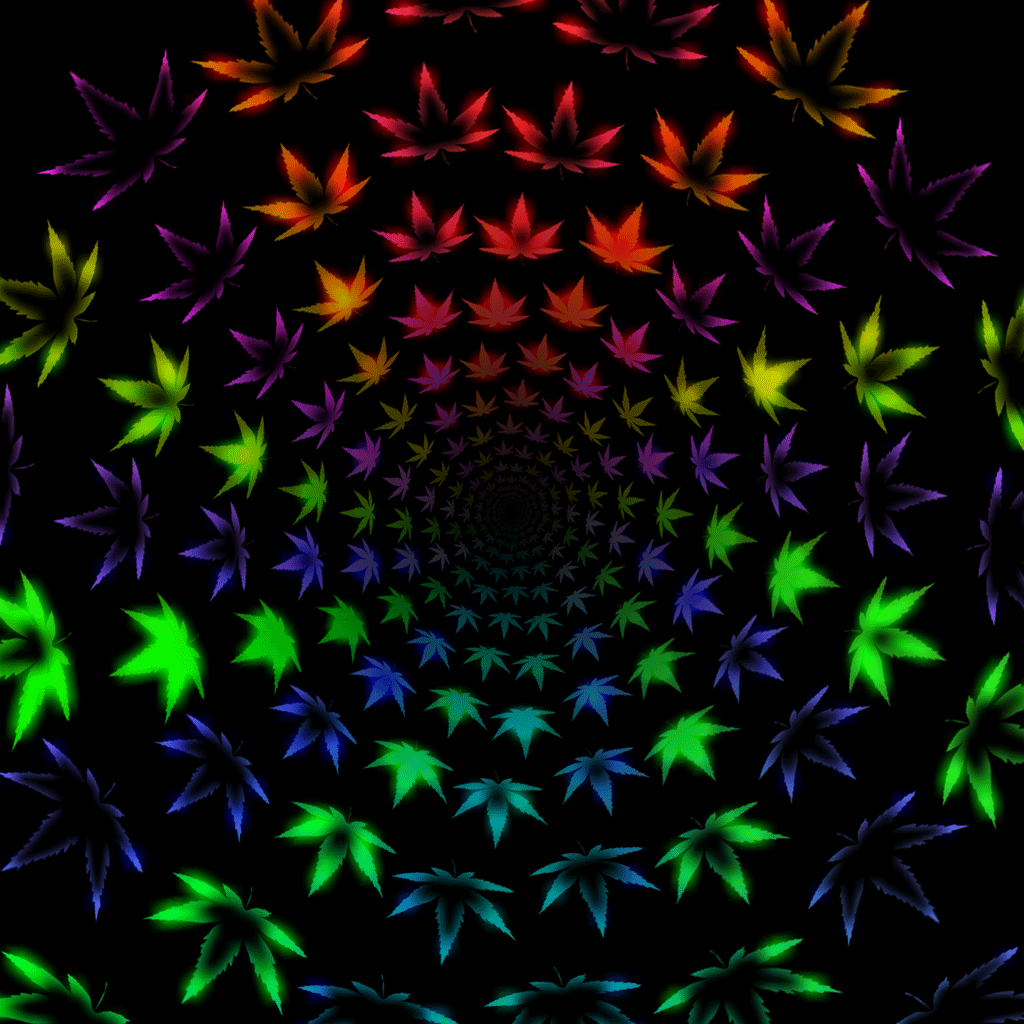 Wallpaper Trippy Weed Psychedelic Artwork