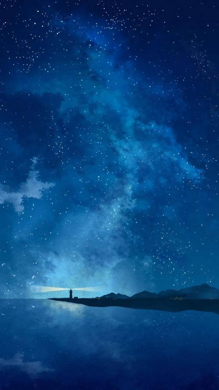 Early Evening Anime Sky 4k Phone Wallpaper