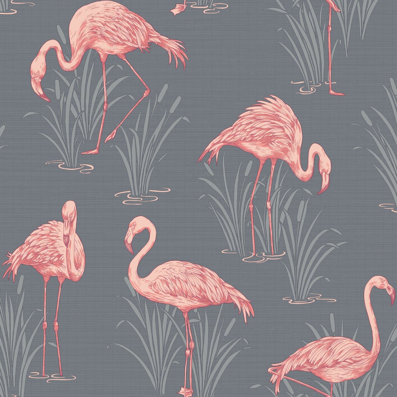Details About Lagoon Flamingo Grey Coral Wallpaper Arthouse Vintage