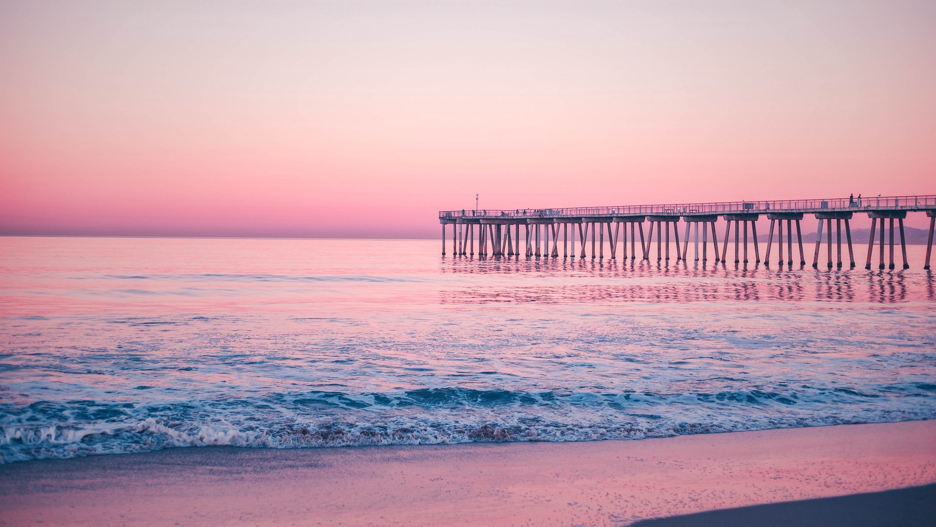 Free download Wallpaper Pier Sea Surf Pink Pastel Color Palette Rgb  [1920x1080] for your Desktop, Mobile & Tablet | Explore 59+ Pier Wallpaper  | Santa Monica Pier Wallpaper, Venice Beach Pier Wallpapers,