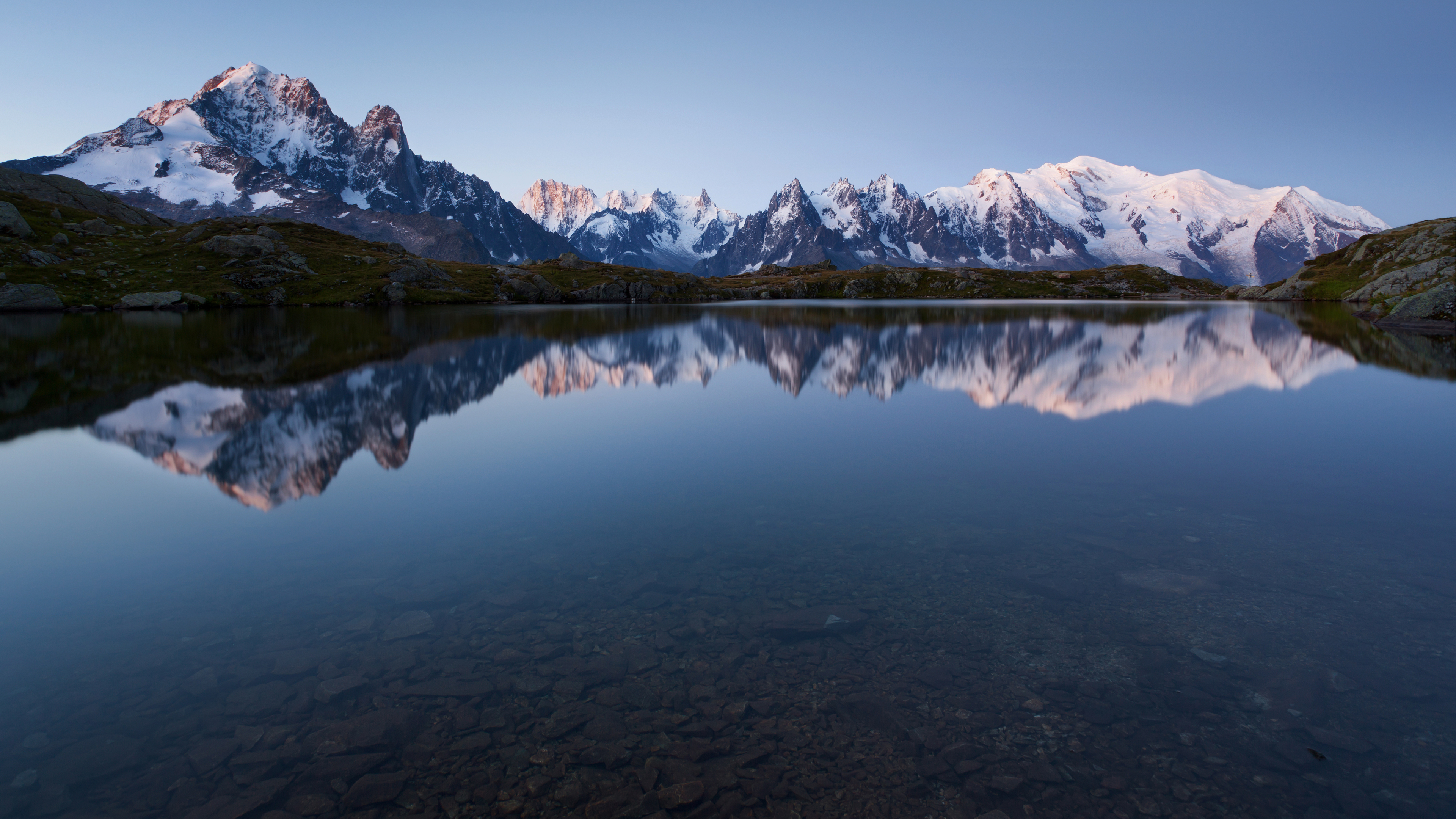 Snowy Mountains And Lake 4k Wallpaper Ultra HD