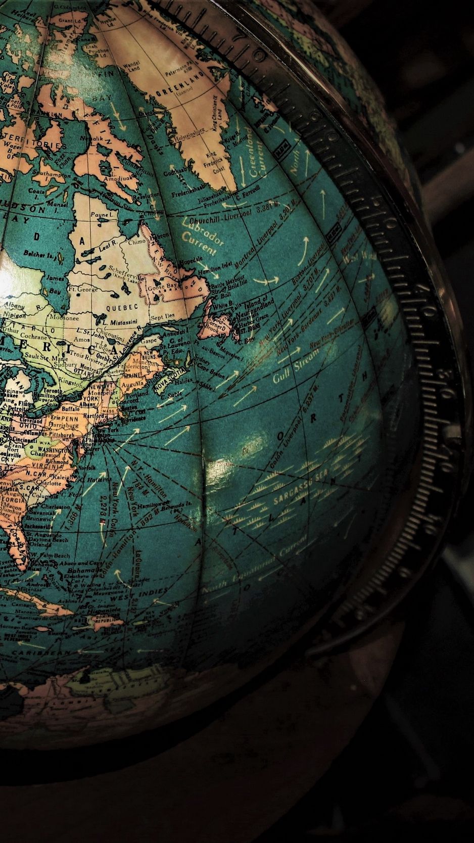 Antique Globe Map Wallpaper For iPhone