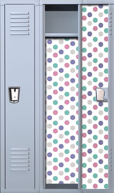 Dots Roses Full Length Magic School Locker Wallpaper Set