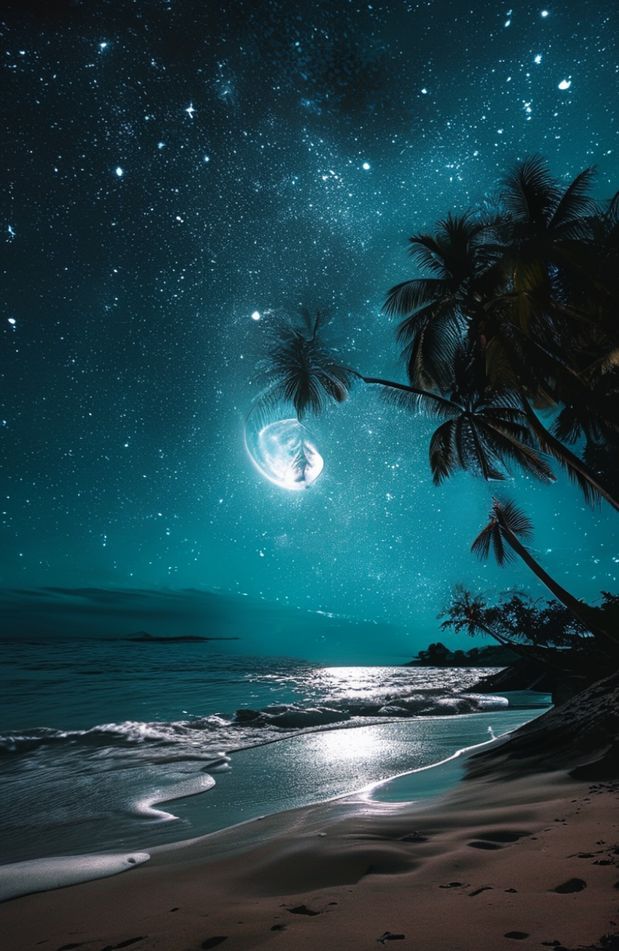 Beach Moon Wallpaper