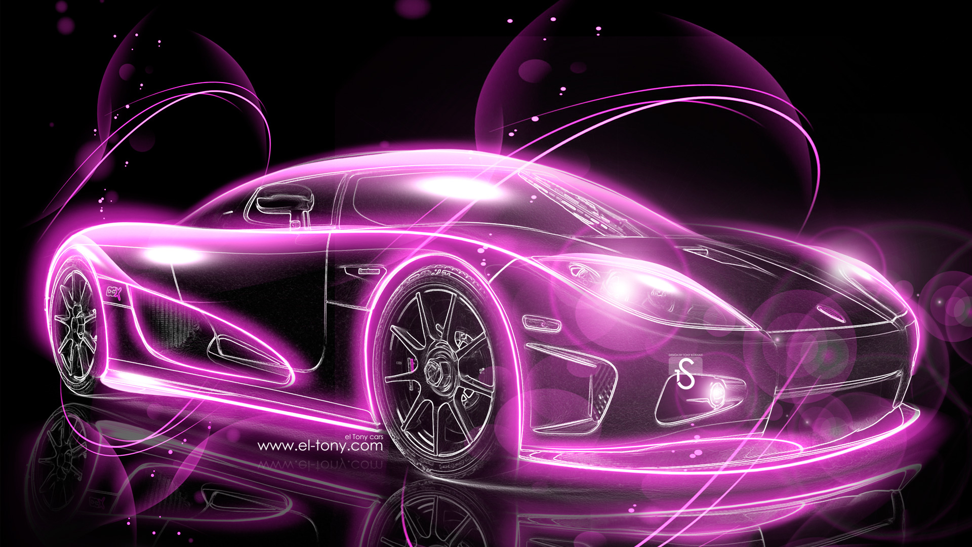 Koenigsegg Ccx Pink Super Abstract Car HD Wallpaper Design By