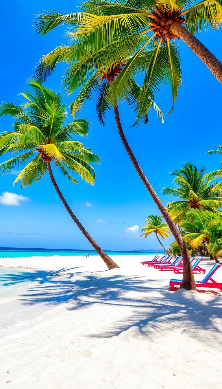 Tropical Beach Chairs Wallpaper